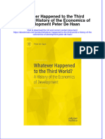 Whatever Happened To The Third World A History of The Economics of Development Peter de Haan Full Chapter PDF