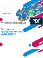 Research Methodology: Lectured by Prof. Ruvan Abeysekara