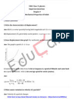 2 Marks (Mechanical Properties of Solids)