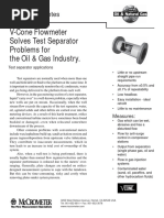 V-Cone Flowmeter Solves Test Separator Problems For The Oil & Gas Industry