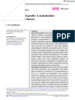 Strategic Management Journal - 2021 - Stoelhorst - Value Rent and Profit A Stakeholder Resource Based Theory