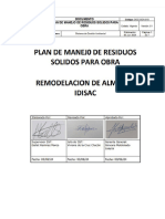 Plan de Manejo de Residuos Sólidos para Obra