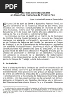 Las Reformas Constitucionales en Derechos Humanos de Vicente Fox