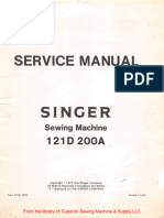 Singer 121D200A Service Manual