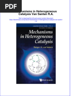 Mechanisms in Heterogeneous Catalysis Van Santen R A Full Chapter PDF