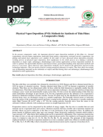 Physical Vapor Deposition (PVD) Methods For Synthesis of Thin Films: A Comparative Study