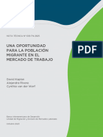 Una Oportunidad para La Poblacion Migrante en El Mercado de Trabajo