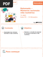 Aula 43 - Retomada - Números Racionais - Reta Numérica