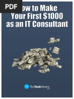 How To Make Your First $1000 As An IT Consultant