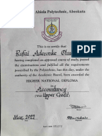 Rufai Aderonke Oluwaseun HND Certificate