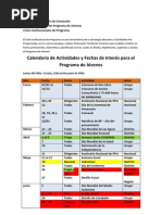 Cronograma de Eventos CIP 2012