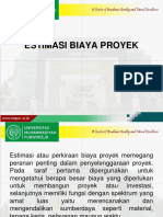 Pertemuan 07 Estimasi Biaya