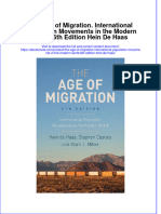 The Age of Migration. International Population Movements in The Modern World 6th Edition Hein de Haas