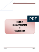 Cartilla Tema 4 Teoria CPN 2024 - Ecuacion Lineal y Cuadratica