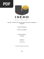 Actividad - 4 Diseño de Matriz de Instrumentos y Técnicas de Investigación y Cronograma.