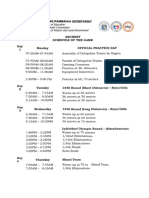 20 23 Palarong Pambansa Schedule of Games