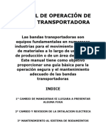 Manual de Operación de Banda Transportadora 603