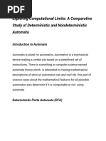 Exploring Computational Limits: A Comparative Study of Deterministic and Nondeterministic Automata