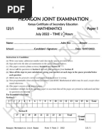 Hexagon Mathematics Joint Paper 1 2022-1