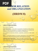 Labor Relations and Organization - Lesson 3