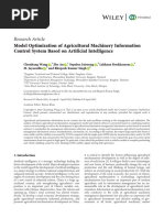 Model Optimization of Agricultural Machinery Information Control System Based On Artificial IntelligenceJournal of Food Quality