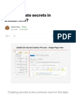 How To Create Secrets in Databricks? - by Ashish Garg - Medium