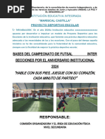 Bases Del Campeonato de Futsal Estudiantes