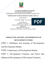 Des111 - Introduction To Development Studies