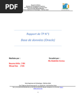 Rapport TP N°1 Base de Données (Oracle)