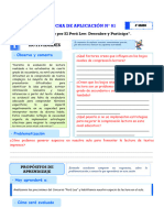 FICHA 1 - Navegando Por El Perú Lee Descubre y Participa - COM 4°