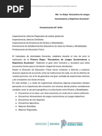 Comunicación #16-24. 1° Etapa Encuentros de Juegos Sociomotores y Deportivos Escolares