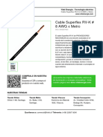 Cable Superflex RV-K # 8 AWG X Metro