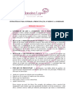 Estratégias para Superar A Preocupação, o Medo e A Ansiedade