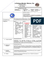 Learning Plan (LP) Petsa: Learning Area: Grade Level: Quarter: Teacher