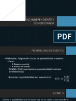 Probabilidad y Estadistica - Probabilidad Independiente y Condicionada