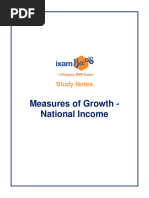 Measures of Growth - National Income: Study Notes