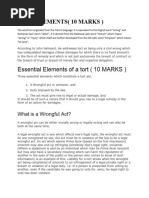 Tort Elements