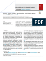 Nonlinear Thermal Analysis of Two-Dimensional Materials With Memory