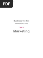 Extensive Notes On Topic 2 - Marketing