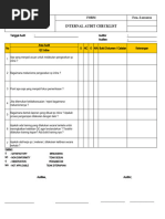 Qa & QC - Checklist Audit Internal