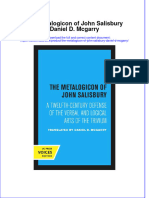 The Metalogicon of John Salisbury Daniel D Mcgarry Full Chapter PDF