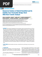 Numerical Solution of Hybrid Nanofluid and Its Stability Over Permeable Wedge Sheet With Heat Transfer Analysis