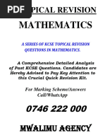 Kcse f3 Maths Topicals