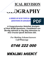 Kcse f2 Geography Topicals