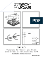 Ve/Rg: Variateur de Vitesse 4 Quadrants Pour Moteur À Courant Continu MFA