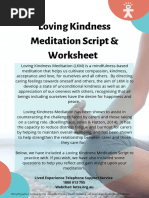 Loving Kindness Meditation Worksheet Edited