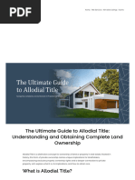 The Ultimate Guide To Allodial Title: Understanding and Obtaining Complete Land Ownership