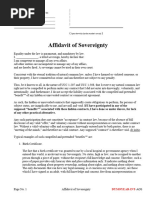 Affidavit of Sovereignty