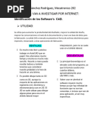 Yousi Corina Sánchez Rodríguez, Mecatronico 202: Identificación de Los Software's CAD