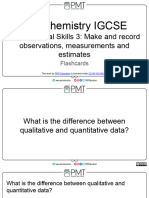 Flashcards - Practical Skills 3 Observations, Measurements and Estimates - CAIE Chemistry IGCSE